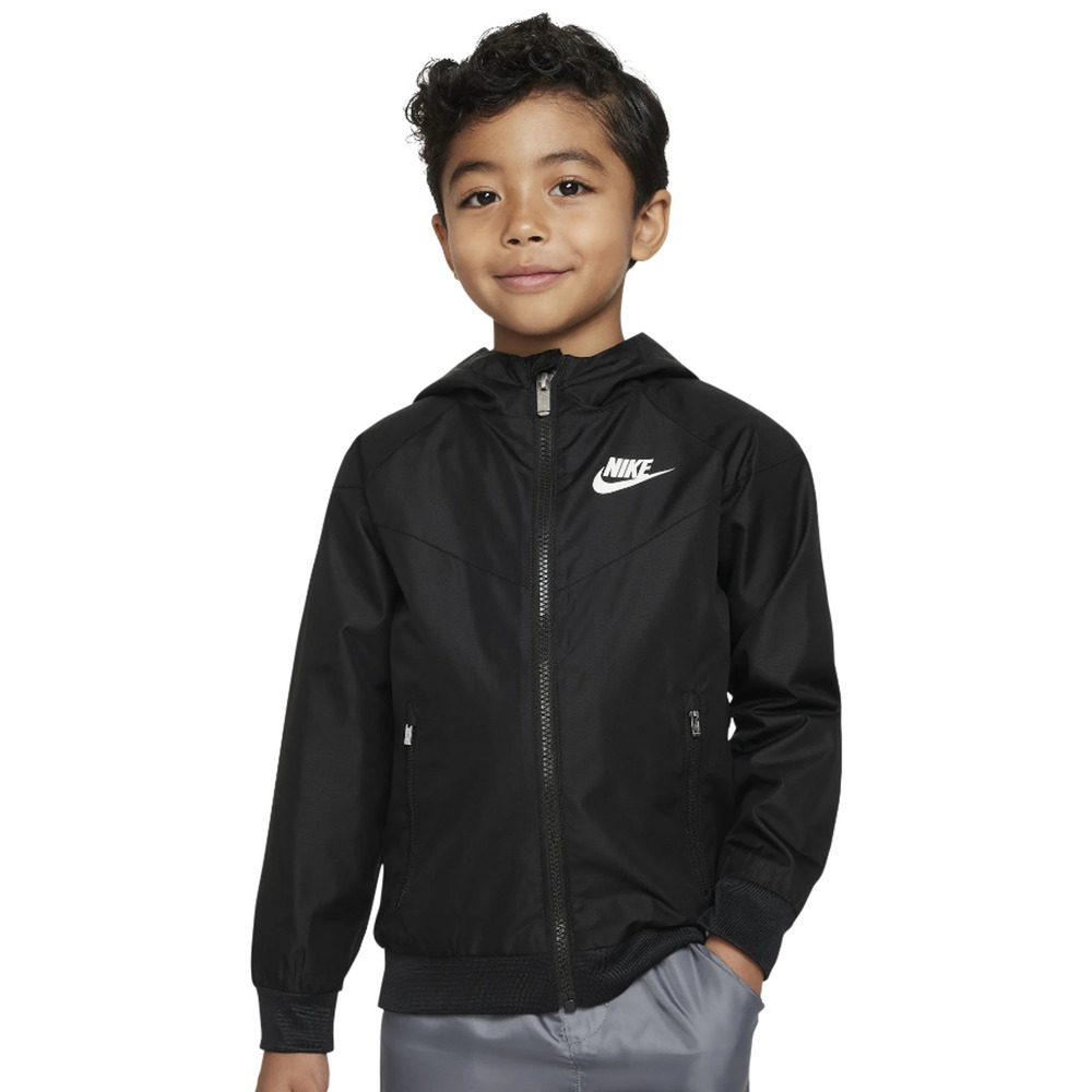 Nike Kids Windrunner Jacket Size 4 Black/Wolf Gray, NWT